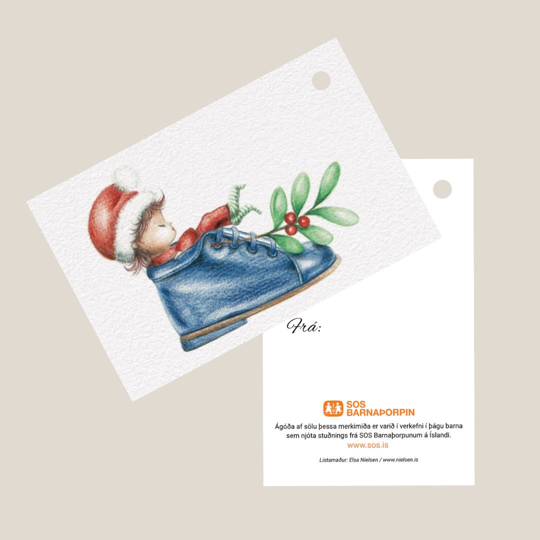 Merkimiðar - Jólaskór (10 stk)